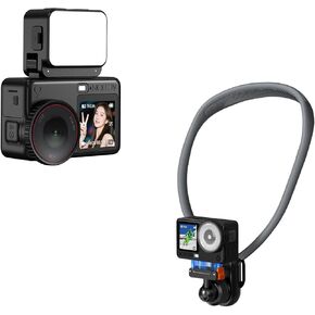 Magnetic Mini LED Fill Light, Photography Fill Video Lighting with Quick-Release Cold Shoe Adapter for Magnetic Quick Release Neck Mount, 360° Rotatable Ball Head Hands-Free POV/Vlog Video Selfie Stan in Saudi Arabia