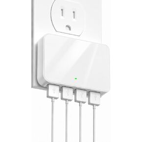 شاحن حائط USB مسطح، 4 منافذ USB-A، قابس قابل للطي للمنزل والسفر in Kuwait
