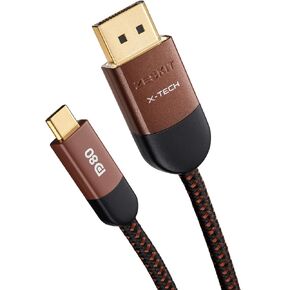 Zeskit X-Tech 80Gbps 16K Bi-Directional Certified USB-C to Displayport 2.1 Cable, DP2.1 DP80 (3ft/1m) in Saudi Arabia