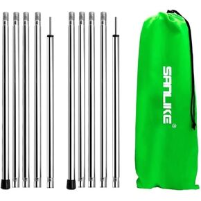 SANLIKE 2 Sets Tarp Poles 95in Telescoping Stainless Steel Tent Poles in Saudi Arabia