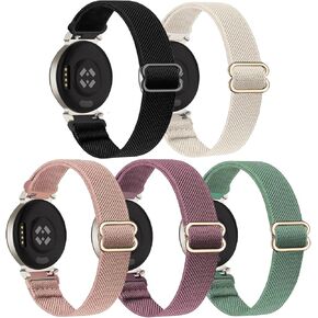 5 Pack Stretchy Watch Band Compatible with Garmin Lily 2 / Lily 2 Active, Soft Elastic Fabric Adjustable Replacement Sport Loop Straps for Garmin Lily 2 Women Men in Saudi Arabia