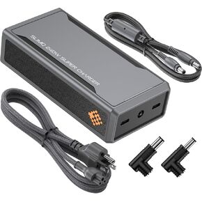 SlimQ 240W GaN Charger Bundle for HP Omen and Victus Gaming Laptops, Includes F240 DC Charger and HP Adapter Tip, Compact Replacement Power Adapter with 2 USB-C Ports for Travel and Office in Saudi Arabia