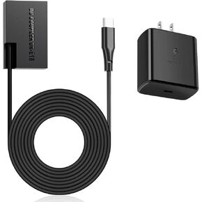 USB C Charger Block DR-E18 DC Coupler Cable, Replace LP-E17 Dummy Battery ACK-E18 AC Power Adapter, Compatible with Canon EOS RP R50 R100 R8 R10 77D 200D 750D 800D 8000D... in Saudi Arabia
