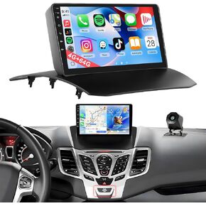 SIXTOP 4G+64G Android Car Stereo Radio for Ford Fiesta 2009-2014 Wireless Carplay Android Auto 9 Inch IPS 1280 * 720 Touchscreen Bluetooth 5.0 GPS Head Unit WiFi 6 FM/RDS EQ SWC AHD Backup Camera in Saudi Arabia