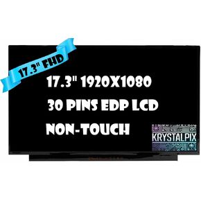 New KrystalPix LCD Display FITS- Screen Replacement for SGIN 17 X17 M17 M17P M17Pro 17.3" FHD 1080P 60hz 30 pins LCD LED Non-Touch Display Panel in Saudi Arabia