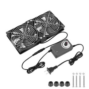 Dual 120mm AC Powered Fan, 110V-240V AC to DC 12V Variable Speed Fan in Saudi Arabia