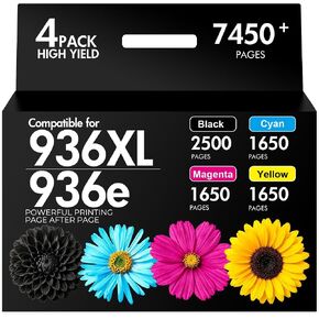 936XL 936 Ink Cartridges Combo Pack for HP Printers OfficeJet Pro 9125e in Saudi Arabia
