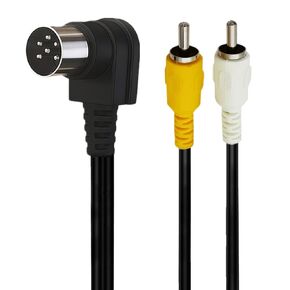 Composite Video DIN Cable with Yellow White, Straight Head 1.5 m in Saudi Arabia