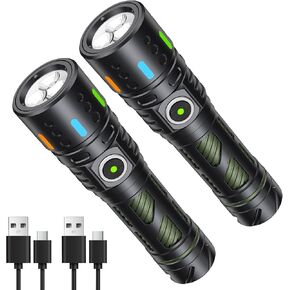 Hoxida Rechargeable Small Flashlight with Built-in Fidget Spinner Black in Kuwait
