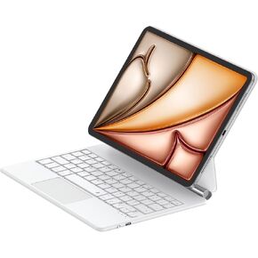 حافظة لوحة مفاتيح سحرية لجهاز iPad Air 11 بوصة M3 (2025) / M2 (2024) / iPad Air 5th / Air 4th Gen، حامل مغناطيسي، لوحة تتبع متعددة اللمس بإضاءة خلفية، iPad Pro 11(1st /2nd /3rd /4th) حافظة لوحة مفاتيح، أبيض in Kuwait
