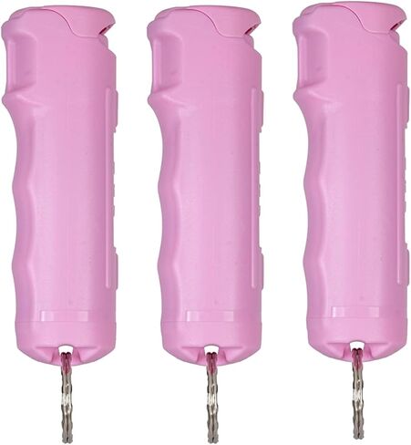 Police Magnum Keychain Pepper Spray Flip Top Safety 3 Pack 1/2oz- Maximum Heat Strength OC with Dye- Tactical Small Compact Case- for Women & Men's Self Defense- Made in The USA in Saudi Arabia