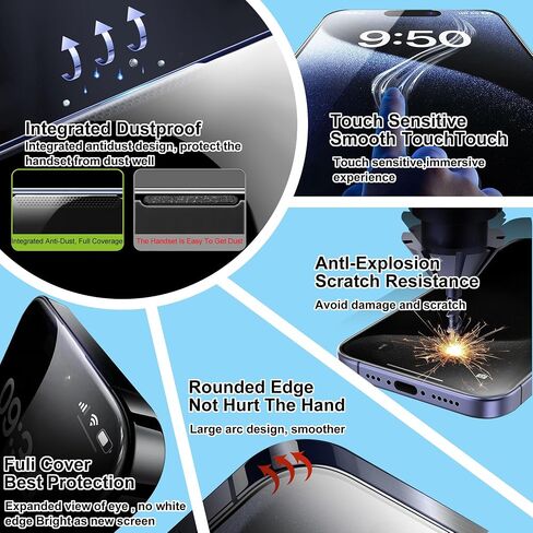 2-Pack Matte Anti-Blue Light Screen Protector for iPhone 17 Pro Max in Saudi Arabia