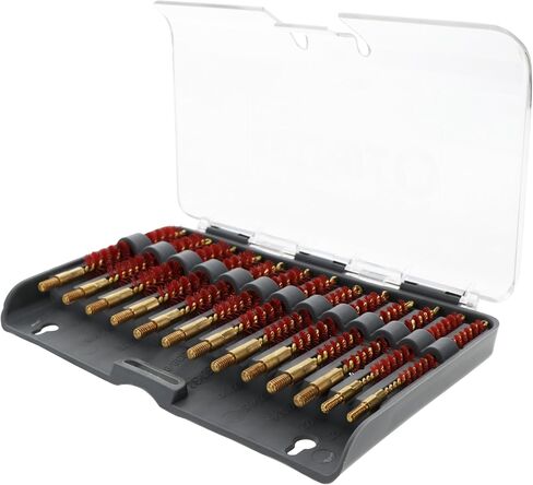 Tipton Nylon Best Bore Brush 13 Piece Set with Heavy-Duty Bristles, Long-Lasting, Chemical Resistant, Brass Construction, for Gun Maintenance, Cleaning, and Gunsmithing in Saudi Arabia