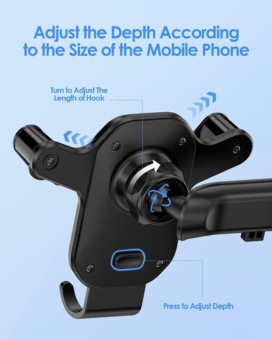 LENTION Car Phone Holder Mount, Air Vent Phone Holder for Car with 360 Rotation Arm, Compatible with iPhone 17/16/15/Samsung Galaxy, Thick Case Friendly & One-Hand Operation for Safe Driving(G21-V02) in Saudi Arabia