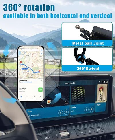 Phone Holder Mount for Kia K4 Accessories 2025 2026 Navigation Screen Car Cell Phone Mount for Kia K4 LX LXS EX GT-Line Turbo Smartphones Interior Hands-Free 360 Degree Rotation(with 12.3-Inch Screen) in Saudi Arabia