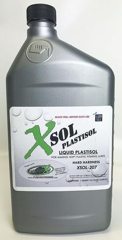 X-SOL Plastisol Fishing Lure Making Plastic Rubber - 1QUART - Firm Clear in Saudi Arabia