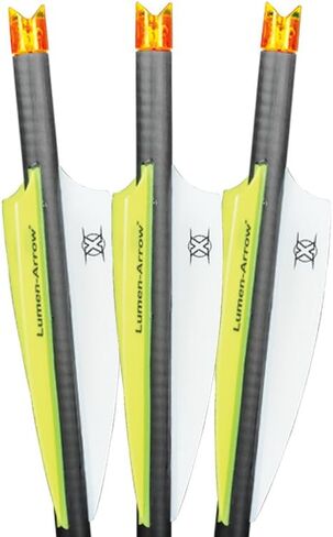 Lumenok Lumen-Arrow 22-Inch Carbon Bolts with Crescent Bolt End (3-Pack),orange in Kuwait