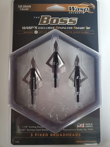 Wasp Boss SST 3-Blade Broadhead - 125 Grain in Saudi Arabia