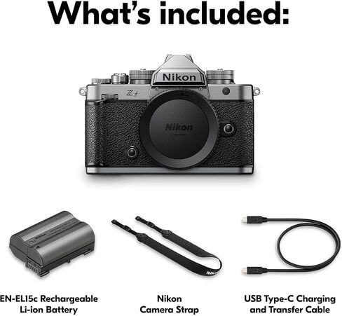 Nikon Zf 24.5MP Retro Mirrorless Camera Silver Z-Mount Hybrid Bundle in Saudi Arabia