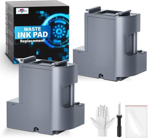 Waste Ink Pad Replacement with Reset Software for Ecotank ET-2850 ET-2760 ET-2750 ET-2700 ET2850 ET2760 ET2750 ET2700 2850 2760 2750 Printer, Maintenance Box with Reset Software (2 Packs) in Saudi Arabia