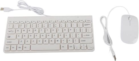 Optical Mouse Set with Wired Keyboard USB Ultra Slim Plug and Play for Office Work and Entertainment (#2) in Saudi Arabia
