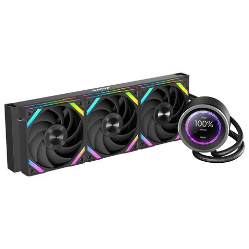 SAMA Q60 AIO Liquid CPU Cooler, 2.8" LCD Display Screen,Water Cooling White in Kuwait