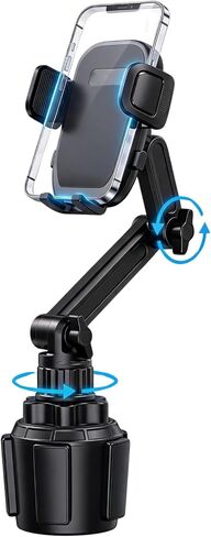 Cup Holder Phone Holder for Car, Adjustable Long Arm Mount for 4-7" Phones in Saudi Arabia
