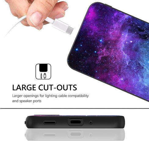 GUAGUA for Samsung Galaxy A17 5G Case Glow in The Dark Plating Edge Noctilucent Luminous Space Nebula Back Anti Scratch Slim Shockproof Protective Case for Galaxy A17 in Saudi Arabia