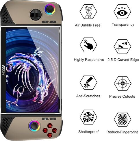 Murmure [2 Pack Screen Protector for MSI Claw 8 AI+, 9H Hardness [HD Clarity] Anti-Scratch Tempered Glass Screen Film,Easy Installation,Bubble Free in Saudi Arabia