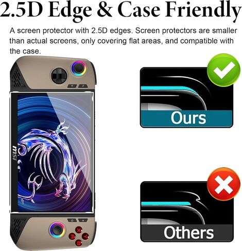 Murmure [2 Pack Screen Protector for MSI Claw 8 AI+, 9H Hardness [HD Clarity] Anti-Scratch Tempered Glass Screen Film,Easy Installation,Bubble Free in Saudi Arabia