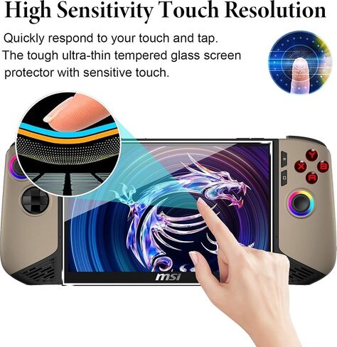 Murmure [2 Pack Screen Protector for MSI Claw 8 AI+, 9H Hardness [HD Clarity] Anti-Scratch Tempered Glass Screen Film,Easy Installation,Bubble Free in Saudi Arabia