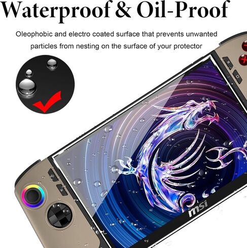 Murmure [2 Pack Screen Protector for MSI Claw 8 AI+, 9H Hardness [HD Clarity] Anti-Scratch Tempered Glass Screen Film,Easy Installation,Bubble Free in Saudi Arabia