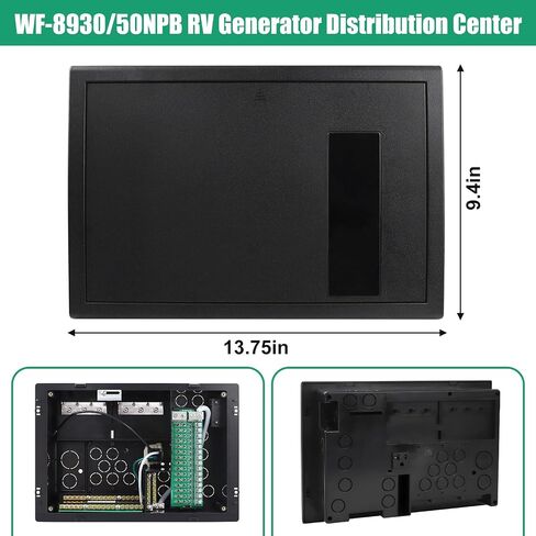 WF-8930 RV Generator and Component，30/50 Amp AC RV Power Distribution Center with 15 DC Circuits Black RV Power Center in Saudi Arabia
