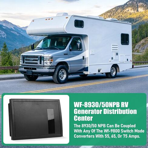 WF-8930 RV Generator and Component，30/50 Amp AC RV Power Distribution Center with 15 DC Circuits Black RV Power Center in Saudi Arabia