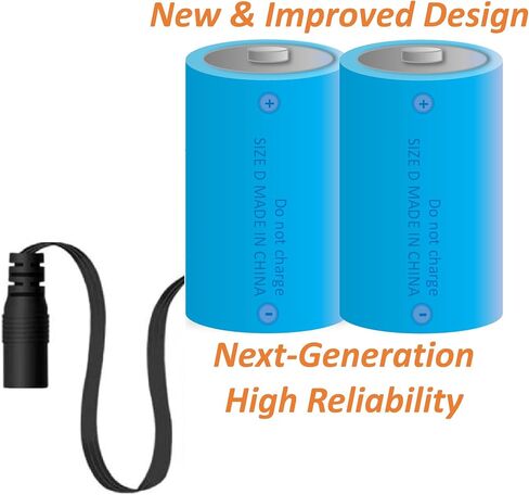 2 x D Next-Generation Heavy-Duty Battery Replacement Eliminator Kit for Toys, Flameless Candles & Other Electronic Devices in Kuwait