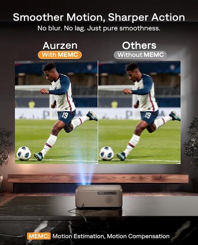 جهاز عرض Aurzen EAZZE D1 MAX 1000 ANSI Google TV مع دعم 4K وMEMC in Kuwait