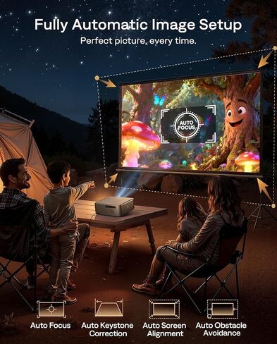 جهاز عرض Aurzen EAZZE D1 MAX 1000 ANSI Google TV مع دعم 4K وMEMC in Kuwait