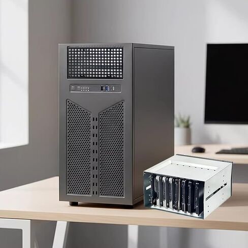 Expandable 2 to 8 Bay 2.5Inch Hard Drive Rack Hard Drive Box Computer Storage Expansion for Desktop Servers High Capacity Enclosure in Saudi Arabia