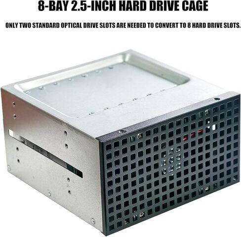 Expandable 2 to 8 Bay 2.5Inch Hard Drive Rack Hard Drive Box Computer Storage Expansion for Desktop Servers High Capacity Enclosure in Saudi Arabia