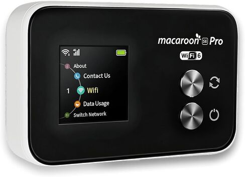 FREEBOT WiFi 6 4G LTE Mobile Hotspot - Portable Travel WiFi Router with 1GB Global Data Preloaded (30 Days), No SIM Needed, No Contract, Ideal for Short Trips (1GB Global / 30 Days) in Saudi Arabia