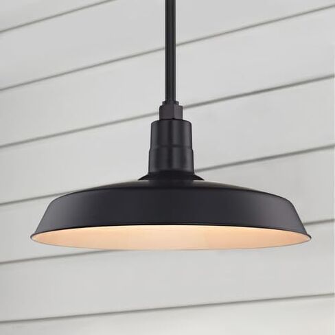 Dolan Designs Black Pendant Barn Light with 18" Shade in Saudi Arabia