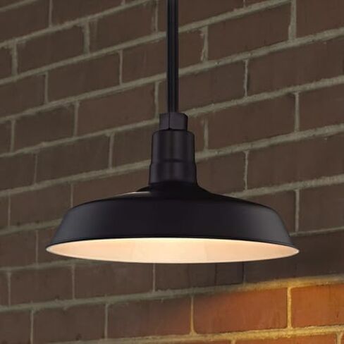 Dolan Designs Black Pendant Barn Light with 14" Shade in Saudi Arabia