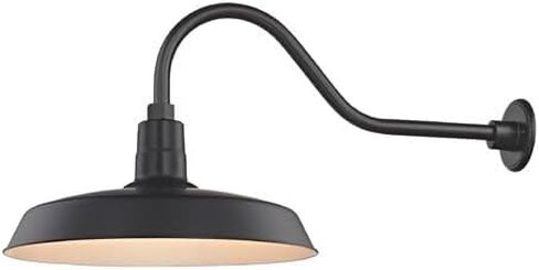 Dolan Designs Black Gooseneck Barn Light with 18" Shade in Saudi Arabia