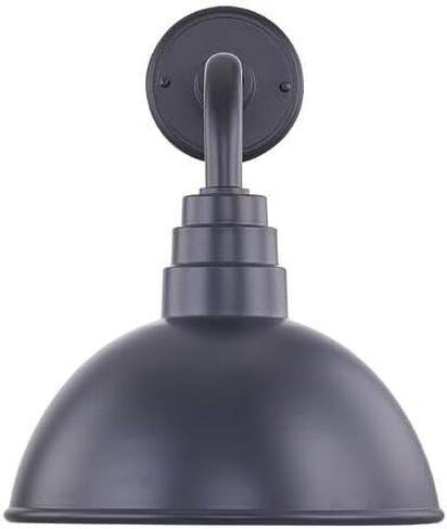 Dolan Designs Black Gooseneck Barn Light with 12" Dome Shade in Saudi Arabia