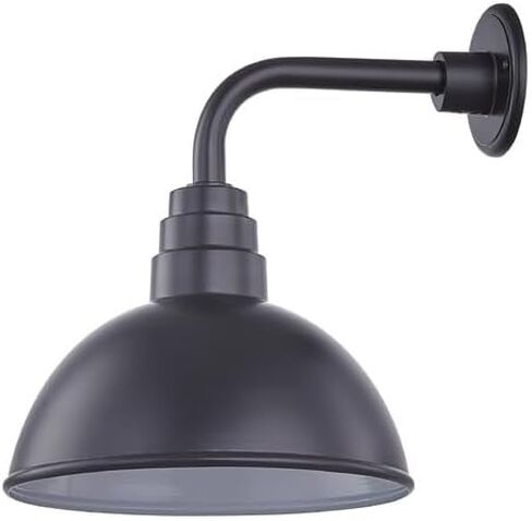 Dolan Designs Black Gooseneck Barn Light with 12" Dome Shade in Saudi Arabia