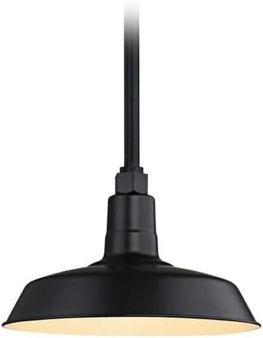 Dolan Designs Black Pendant Barn Light with 12" Shade in Saudi Arabia
