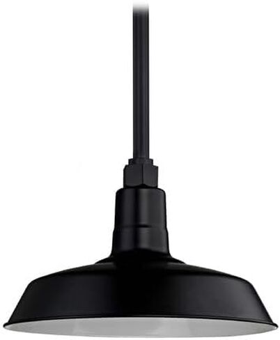 Dolan Designs Black Pendant Barn Light with 12" Shade in Saudi Arabia