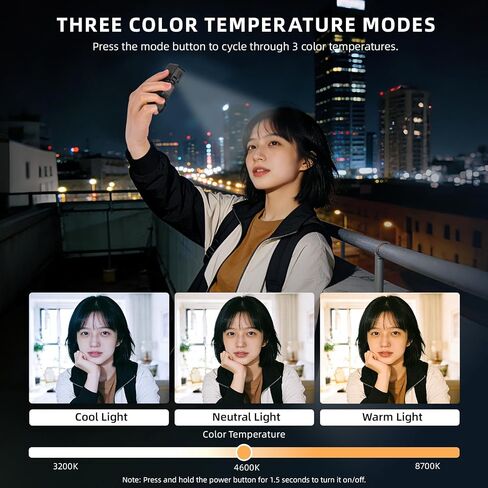 Magnetic Mini LED Fill Light, Photography Fill Video Lighting with Quick-Release Cold Shoe Adapter for Magnetic Quick Release Neck Mount, 360° Rotatable Ball Head Hands-Free POV/Vlog Video Selfie Stan in Saudi Arabia