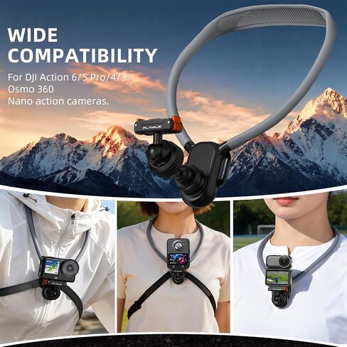 Magnetic Mini LED Fill Light, Photography Fill Video Lighting with Quick-Release Cold Shoe Adapter for Magnetic Quick Release Neck Mount, 360° Rotatable Ball Head Hands-Free POV/Vlog Video Selfie Stan in Saudi Arabia