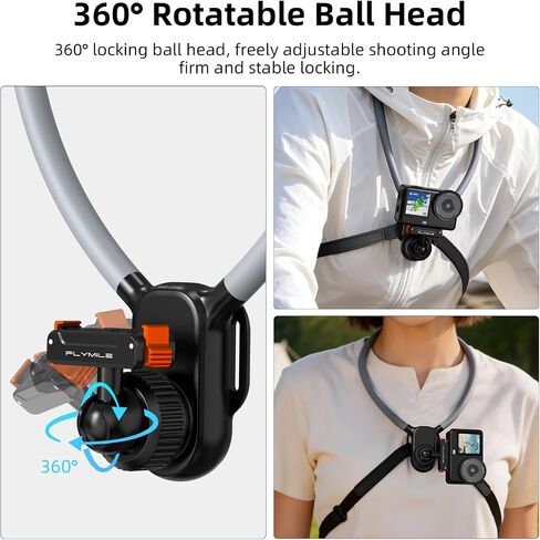 Magnetic Mini LED Fill Light, Photography Fill Video Lighting with Quick-Release Cold Shoe Adapter for Magnetic Quick Release Neck Mount, 360° Rotatable Ball Head Hands-Free POV/Vlog Video Selfie Stan in Saudi Arabia